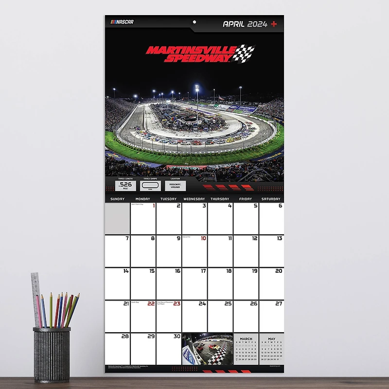 TF Publishing NASCAR Tracks Wall Calendar