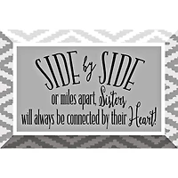 Side By Side..Sisters Glass Plaque with Easel