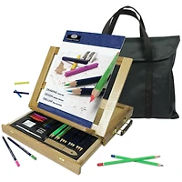 Royal & Langnickel® Essentials™ 44 Piece Drawing Travel Easel Set