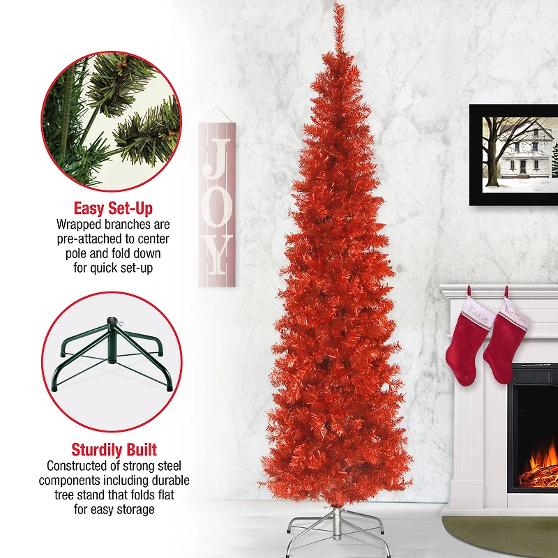 6ft. Unlit Tinsel Artificial Christmas Tree