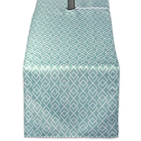 Aqua Diamond Outdoor Table Runner With Zipper 14" x 72"