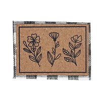 Mini Plaid & Natural Flower Doormat by Make Market®