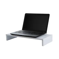 Mind Reader White Wooden Monitor Stand Riser