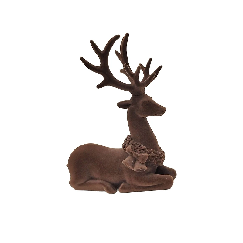 9" Flocked Deer Décor by Ashland