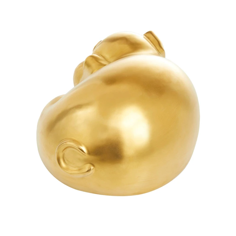 CosmoLiving by Cosmopolitan Gold Porcelain Glam Sculpture, 5" x 13" x 9"