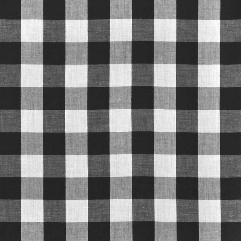1" Black Gingham