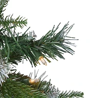 7ft. Pre-Lit Frosted Mixed Berry Pine Artificial Christmas Tree, Clear Lights