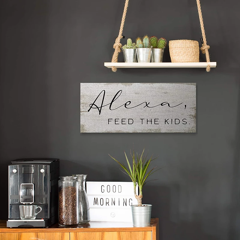 Stupell Industries Alexa Feed the Kids Wall Accent