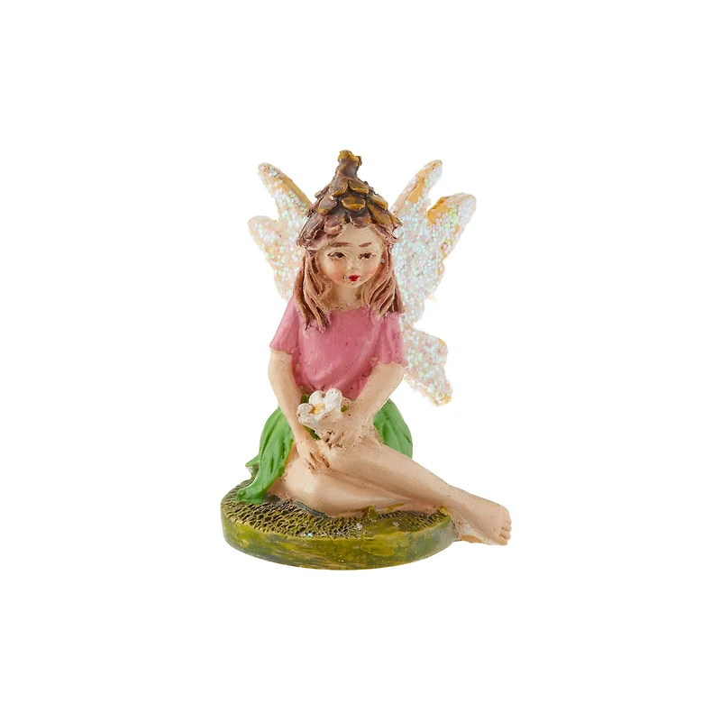 Miniature Pixie Sitting with Flower by Make Market®