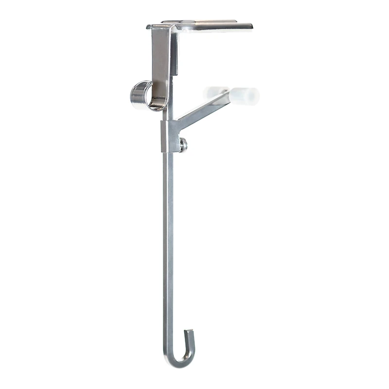 Silver Mantel Garland & Christmas Stocking Holder, 2ct.