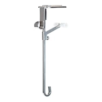 Silver Mantel Garland & Christmas Stocking Holder, 2ct.