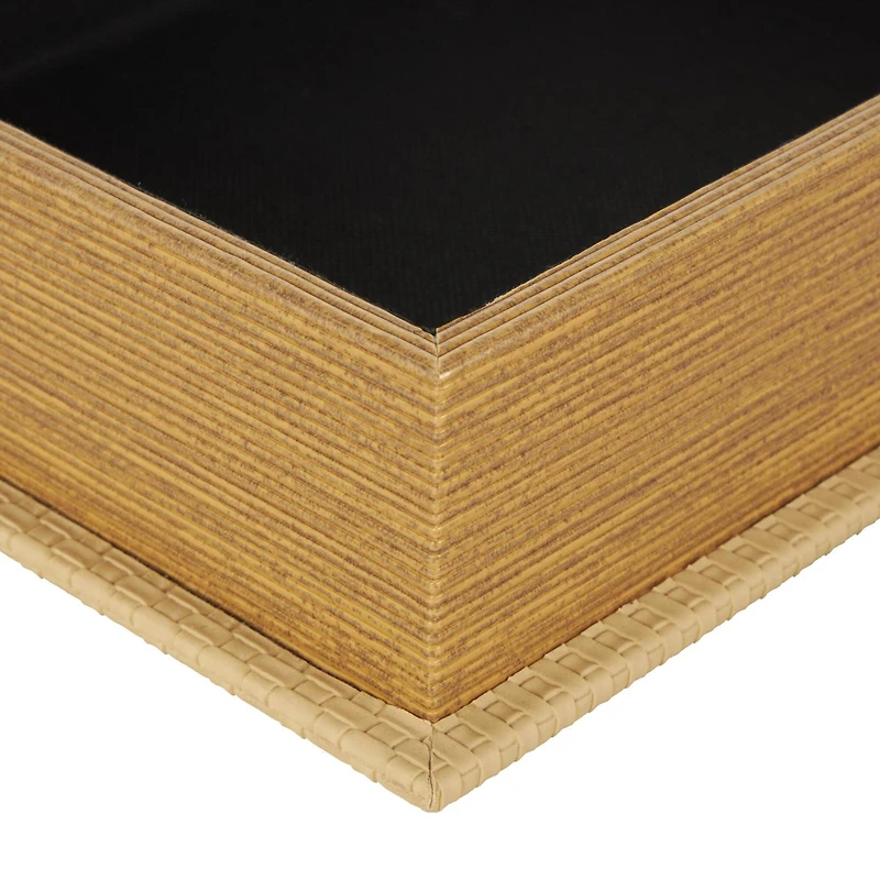 Faux Leather Geometric Woven Grid Book Storage Box Set