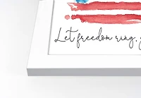 Let Freedom Ring Y'all White Framed Print Under Plexiglass