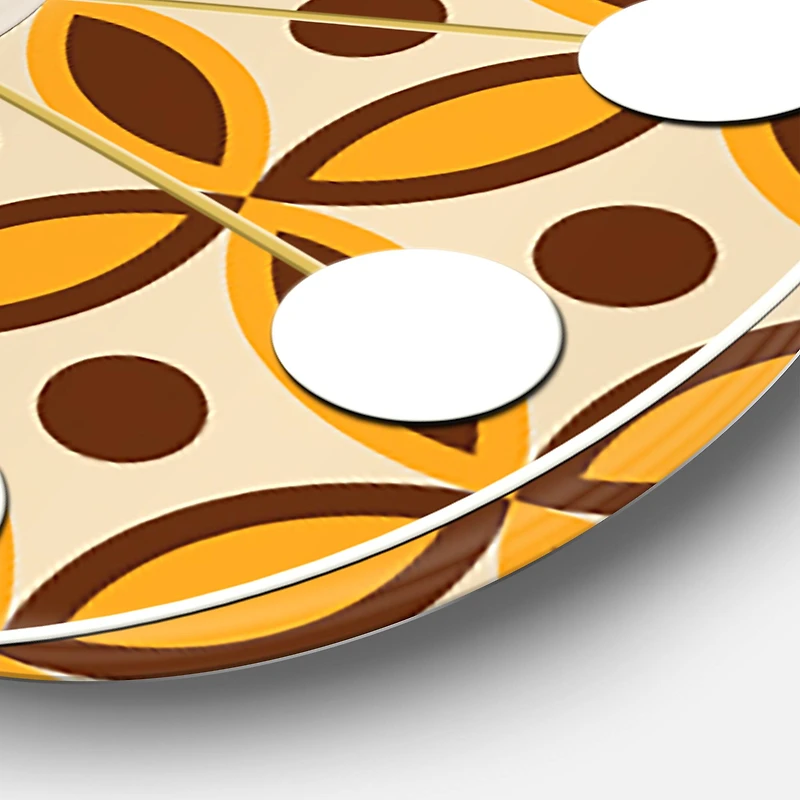 Designart 'Retro Ornamental Design V Mid-Century Modern Wall Clock