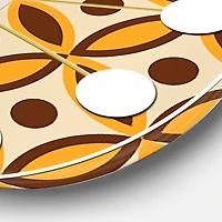 Designart 'Retro Ornamental Design V Mid-Century Modern Wall Clock