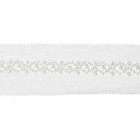 2" White Crisscross Pearls Sheer Ribbon by Celebrate It®