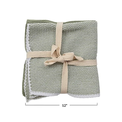 Hello Honey® Square Cotton Knit Dish Cloths, 2ct.
