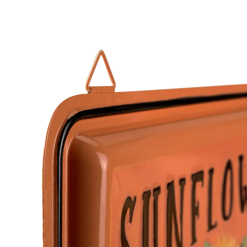 Fall Harvest Orange Sunflowers Wall Sign