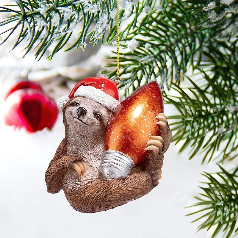 Design Toscano Santa's Sloth Ornament
