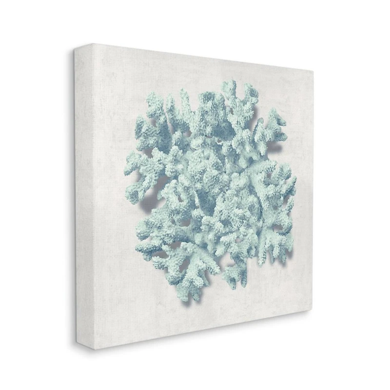 Stupell Industries Coral Blue Sea Beach Design Canvas Wall Art