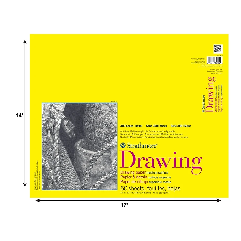 Strathmore® 300 Series Drawing Paper Pad
