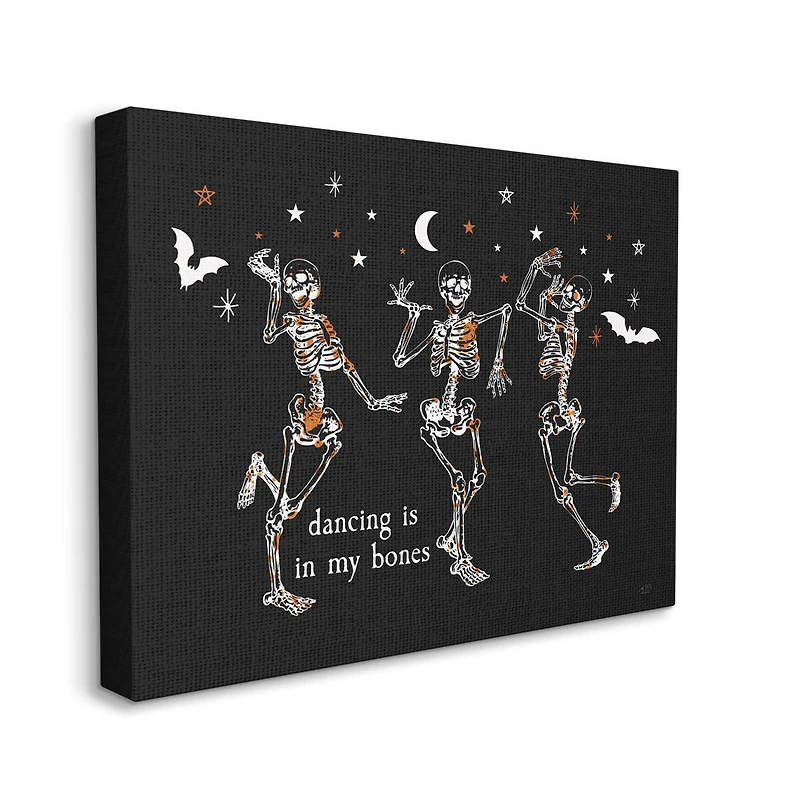 Stupell Industries Dancing In My Bones Skeletons Canvas Wall Art