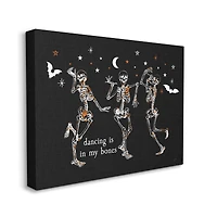 Stupell Industries Dancing In My Bones Skeletons Canvas Wall Art