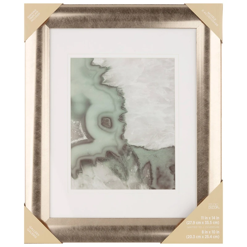 Gallery Metallic Gold Scooped Frame with Mat by Studio Décor