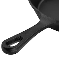 MegaChef 8" Round Black Preseasoned Cast Iron Frying Pan