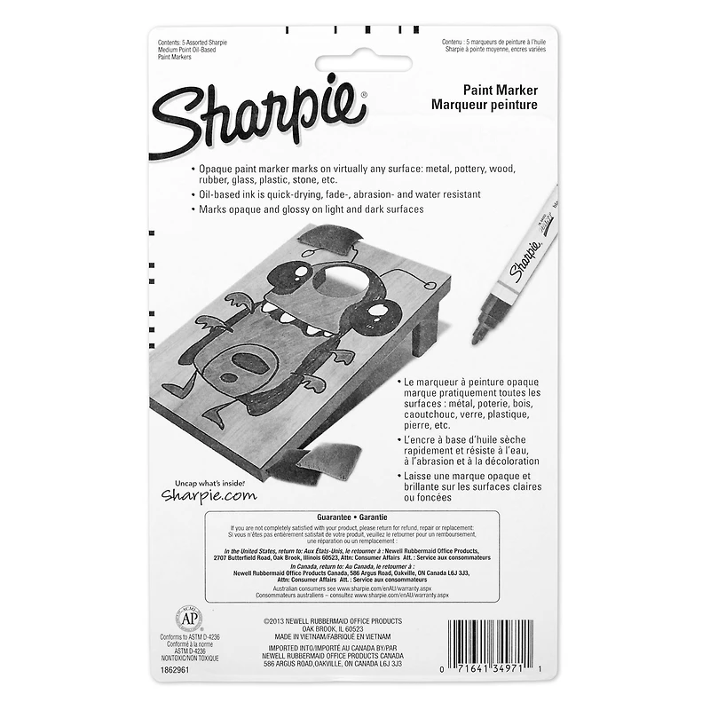 Sharpie® Oil-Based Paint Markers, Medium Point Primary Set