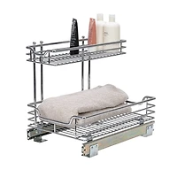 Household Essentials Glidez Chrome 2-Tier Cabinet Organizer
