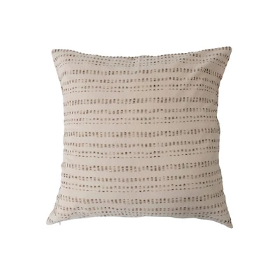 Hello Honey® Taupe Woven Patterned Pillow