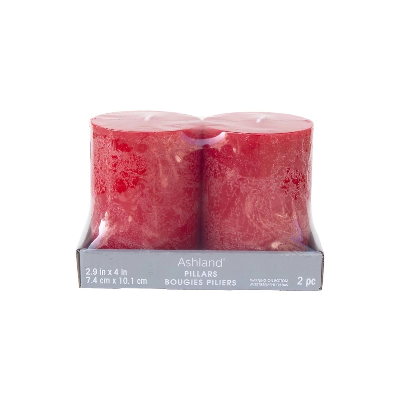 4" Red Pillar Candles, 2ct. by Ashland®