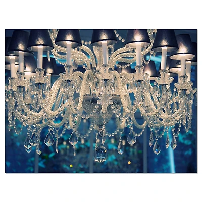 Designart - Blue Vintage Crystal Chandelier