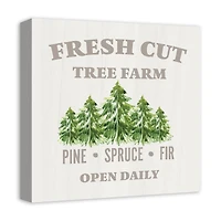 Fresh Cut Tree Farm 16x16 Canvas Wall Art