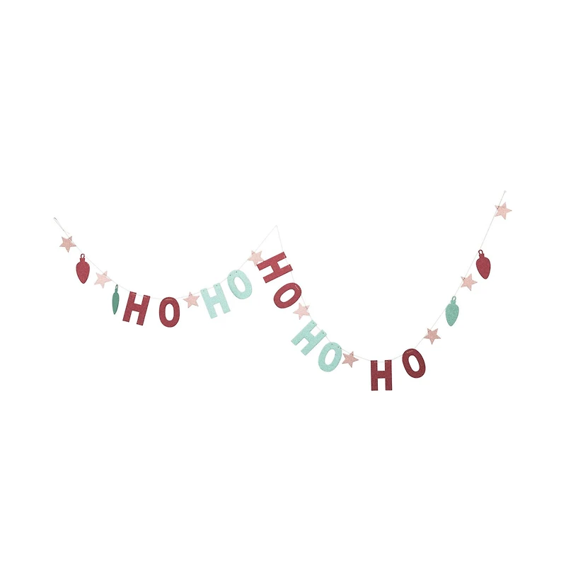 Hello Honey® 10ft. Decorative MDF Banner with Stars, Glitter & "Ho Ho Ho" in Kraft Box
