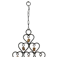 31" Brass Metal Heart Eclectic Windchime