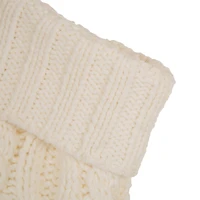 Glitzhome® 24" White Knited Christmas Stocking