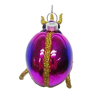4" Purple Beetle Glass Ornament by Ashland®