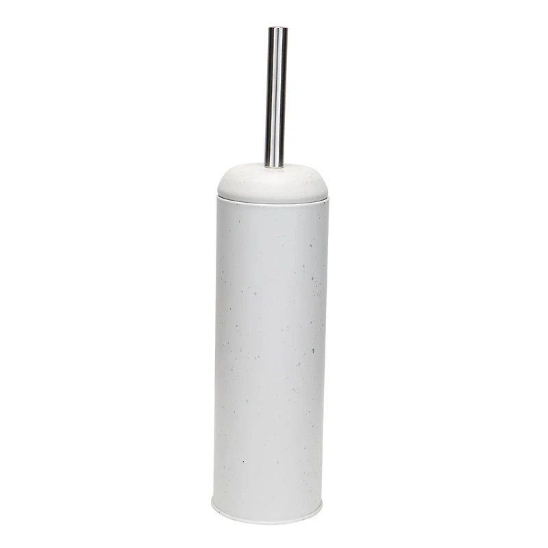 Elle Décor White & Silver Speckled Toilet Brush & Holder