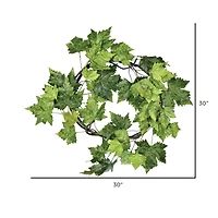 30" Green Plantanus Wreath