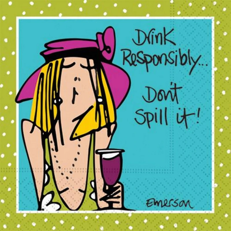 JAM Paper Don't Spill It Cocktail Napkins, 40ct.