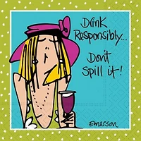 JAM Paper Don't Spill It Cocktail Napkins, 40ct.