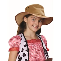 Large Red & Blue Checkered Cowgirl Child Costume
