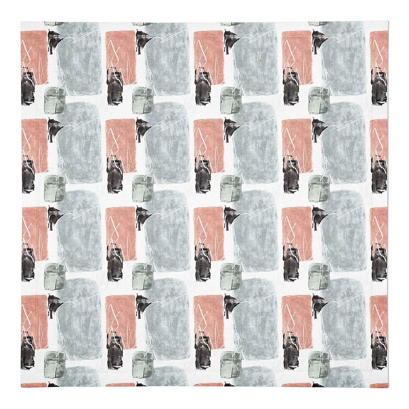 Blue and Pink Abstract 10" x 10" Cotton Twill Napkin