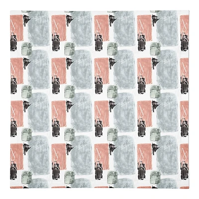 Blue and Pink Abstract 10" x 10" Cotton Twill Napkin