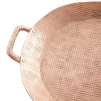 Set of 2" Bronze Aluminum Rustic Tray, 3" x 27" x 16"