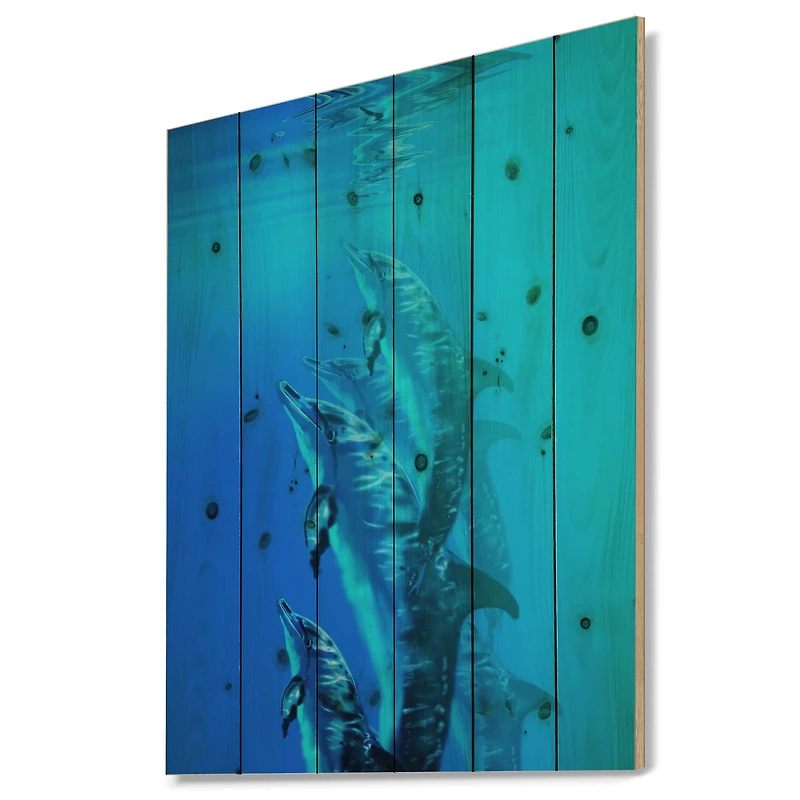 Designart - Dolphin in Blue Sea