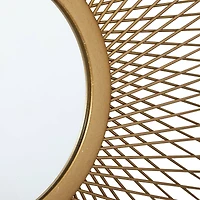 Gold Sunburst Tin Glam Wall Mirrors Set