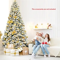 Costway 9ft. Unlit Snow Flocked Artificial Christmas Tree
